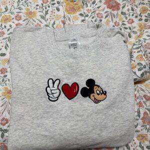 Disney peace love Mickey sweatshirt